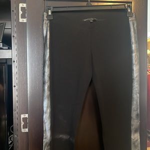 Generation Love black legging with leather like shiny black stripe down sides.